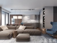 現(xiàn)代風格家居裝修裝飾室內(nèi)設(shè)計效果-A8007