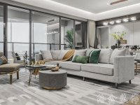 現(xiàn)代輕奢家居裝修裝飾室內設計效果-D225-1
